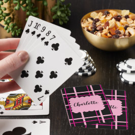 Cool gestreept patroon pokerkaarten