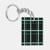 Cool gestreept patroon sleutelhanger (Voorkant Links)