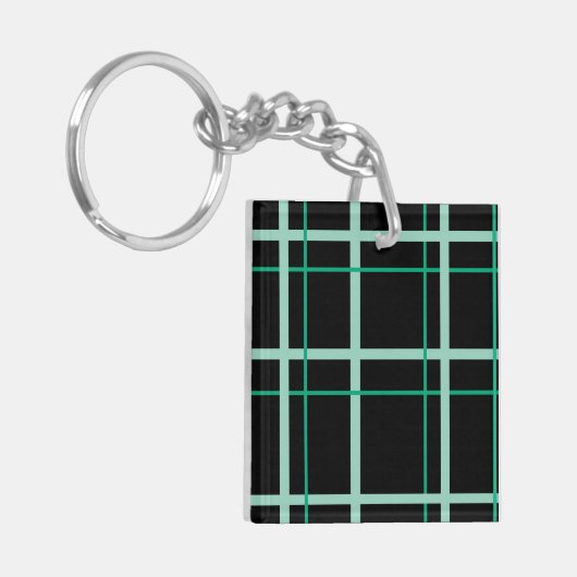 Cool gestreept patroon sleutelhanger (Voorkant Links)