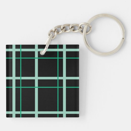 Cool gestreept patroon sleutelhanger (Achterkant)