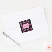 Cool gestreept patroon vierkante sticker (Envelop)