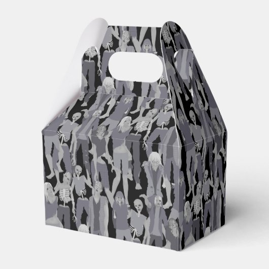 cool getileerd patroon van Halloween zombie Bedankdoosjes (Achterkant)