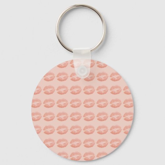 Cool, Geweldig, Roze Glitter Kus Sleutelhanger (Voorkant)