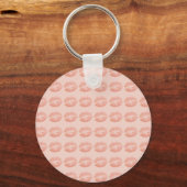 Cool, Geweldig, Roze Glitter Kus Sleutelhanger (Voorkant)