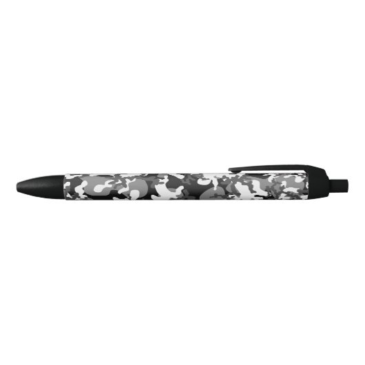 Cool & Geweldige grijs Camouflage Patroon Zwarte Inkt Pen (Bovenkant)