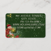 Cool Geweldige Kerstfeest Green Starry Sky Visitekaartje (Achterkant)