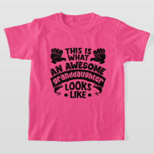 Cool geweldige kleindochter woordkunst t-shirt
