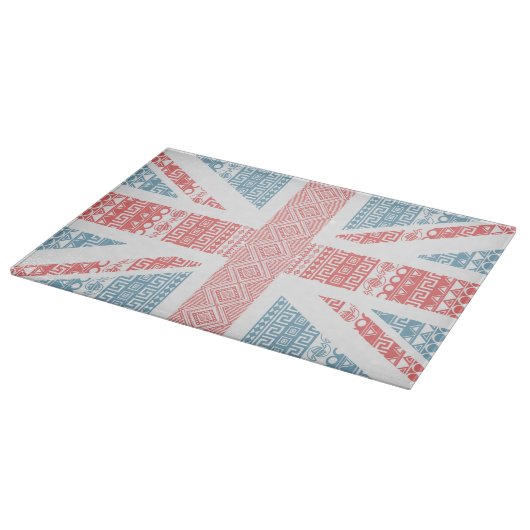 Cool geweldige trendy Aztec U.K.Union Jack Flag Snijplank (Hoek)