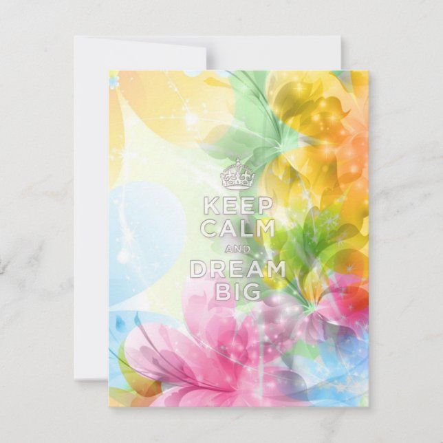 Cool geweldige trendy quote "Keep Calm and Dream B (Voorkant)