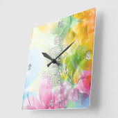 Cool geweldige trendy quote "Keep Calm and Dream B Vierkante Klok (Hoek)