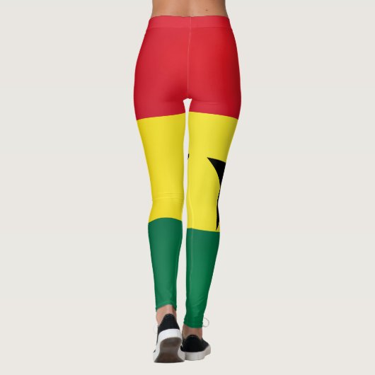 Cool Ghana Flag Mode Leggings (Achterkant)