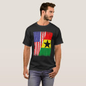 Cool Ghana Flag USA American Flag Patriotic T-shirt (Voorkant volledig)
