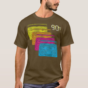 Cool Ghetto blaster 90s party DJ disco muziek T-shirt