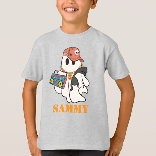 Cool Ghost DJ  Personalized T-shirt (Voorkant)