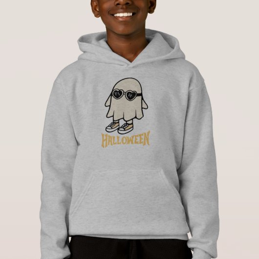 Cool Ghost Halloween Kids Hoodie Pullover (Voorkant)