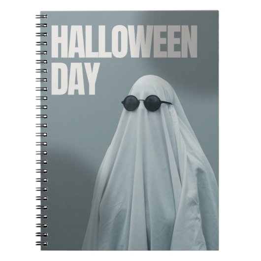 Cool Ghost Halloween-Notitieboek - Minimal Funny D Notitieboek (Voorkant)