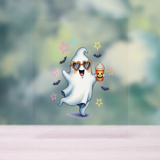 Cool Ghost Halloween vibes Acryl Bord (Neutraal)