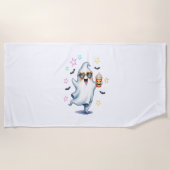 Cool Ghost Halloween vibes Strandlaken (Voorkant)