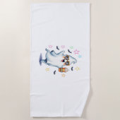 Cool Ghost Halloween vibes Strandlaken (Voorkant)