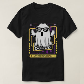 Cool Ghost Met Zonnebril Grappig Halloween Boek T-shirt