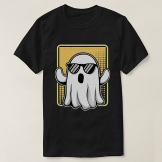 Cool Ghost Met Zonnebril Retro Grid T-shirt