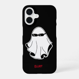 Cool Ghost met zwarte zonnebril iPhone 16 Hoesje