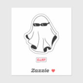 Cool Ghost met zwarte zonnebril Sticker (Vel)