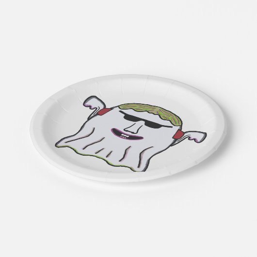 Cool Ghost Papieren Bordje (Gekanteld)