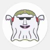 Cool Ghost Ronde Sticker (Voorkant)