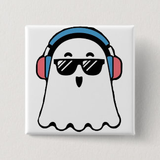 Cool Ghost Vierkante Button 5,1 Cm