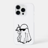 Cool Ghost with Cigarette – Halloween Phone Case iPhone Hoesje (Achterkant)