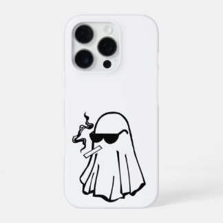 Cool Ghost with Cigarette – Halloween Phone Case iPhone 16 Pro Hoesje