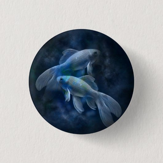 Cool Ghostly Goldfish Ronde Button 3,2 Cm (Voorkant)