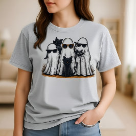 Cool Ghosts en Black Cats Halloween T-shirt Grappi
