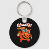 Cool Ghoul Aid Funny Ghoul Pumpkin Cute Meme Hallo Sleutelhanger (Voorkant)