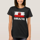 Cool Gibraltar Flag T-shirt (Voorkant)