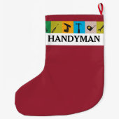 Cool Gift voor hem! Gereedschap Reparatiehandyman Grote Kerstsok (Achterkant)