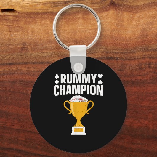 Cool Gin Rummy Design For Men Women Card Game Rumm Sleutelhanger (Voorkant)