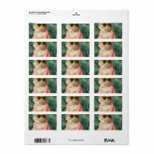 Cool Ginger Cat Vacation Vibes esthetisch Etiket (Full Sheet)