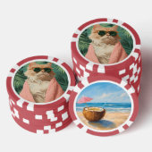 Cool Ginger Cat Vacation Vibes esthetisch Poker Chips (Opstapeling)