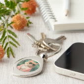 Cool Ginger Cat Vacation Vibes esthetisch Sleutelhanger (Zijkant)