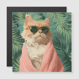 Cool Ginger Cat Vacation Vibes knoppendop