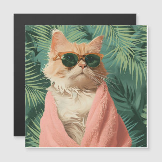 Cool Ginger Cat Vacation Vibes knoppendop