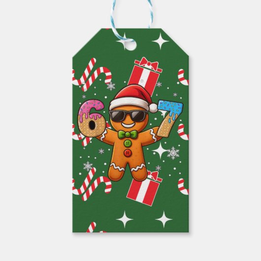 Cool Gingerbread 67 — Holiday Ice‑Cream Numbers Cadeaulabel (Voorkant)