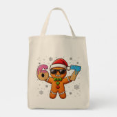 Cool Gingerbread 67 — Holiday Ice‑Cream Numbers Tote Bag (Achterkant)