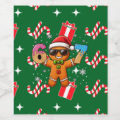 Cool Gingerbread 67 — Holiday Ice‑Cream Numbers Wijn Etiket (Enkel label)