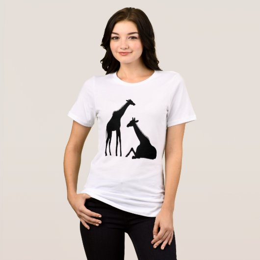 cool giraff t-shirt design wild life giraff (Voorkant volledig)