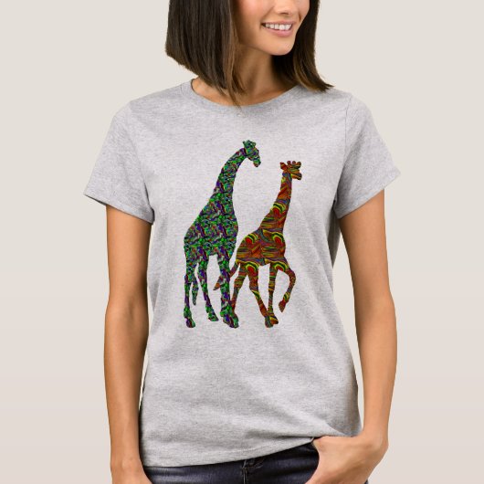 cool giraff t-shirt design wild life giraff (Voorkant)