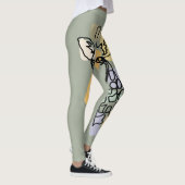 Cool Giraffe Abstract Line Art Leggings (Rechts)