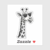 Cool Giraffe Art For Men Women Kids Animal Lover A Sticker (Vel)